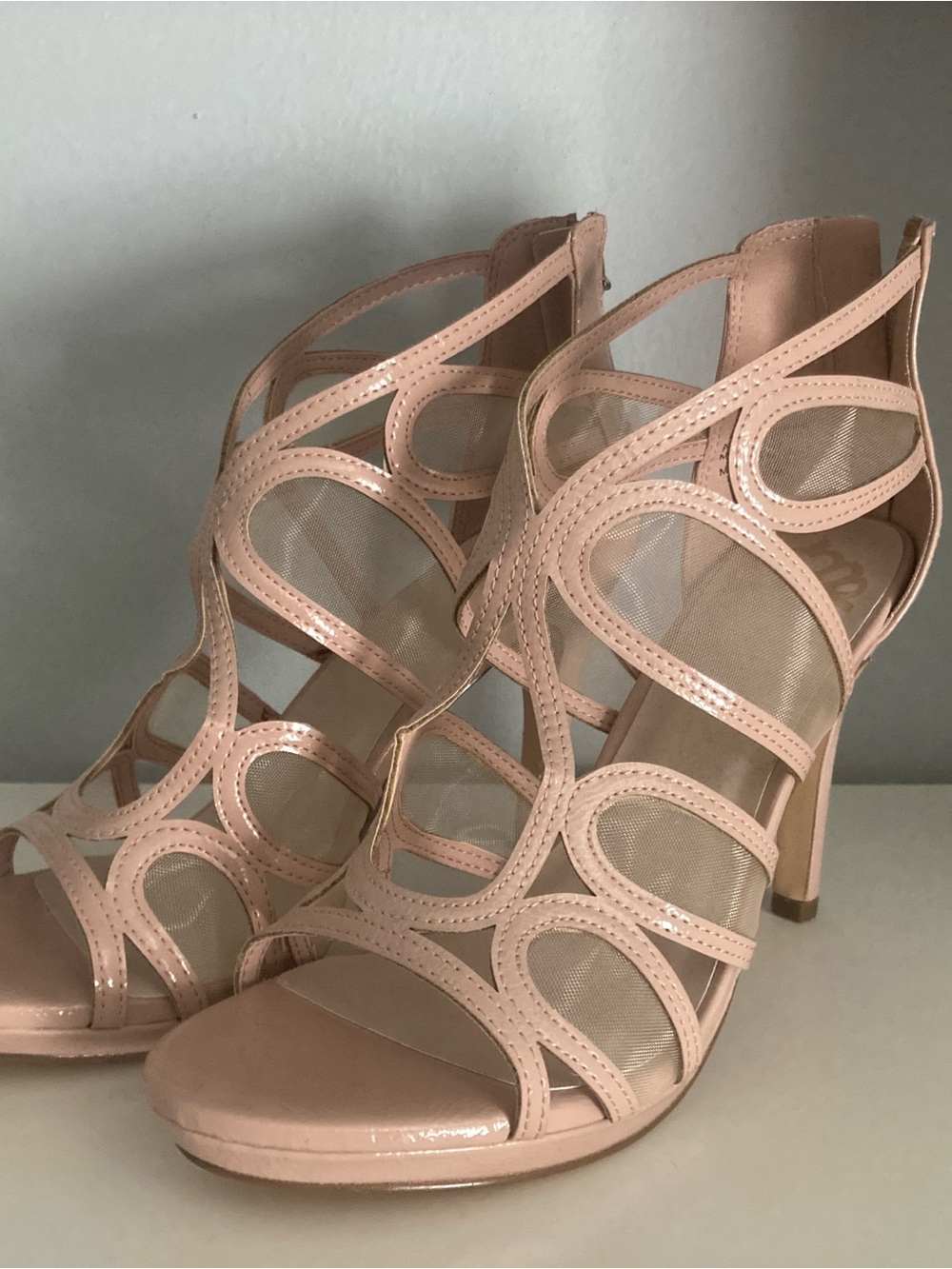 Fergalicious Blush Cutout High Heel Sandals